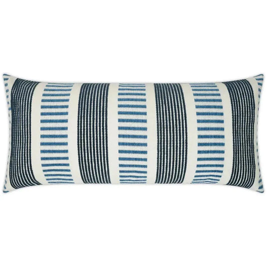 Outdoor Sideline Lumbar Pillow - Indigo-Outdoor Pillows-D.V. Kap-LOOMLAN