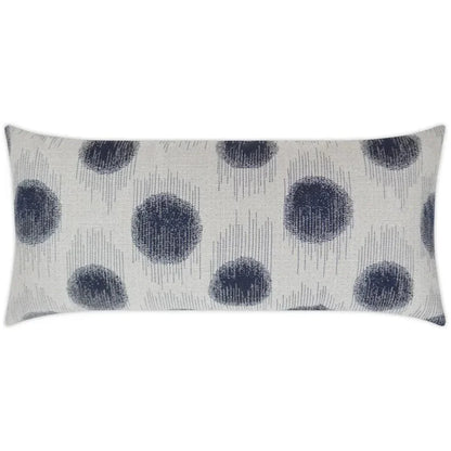 Outdoor Sumatra Dot Lumbar Pillow - Indigo-Outdoor Pillows-D.V. Kap-LOOMLAN