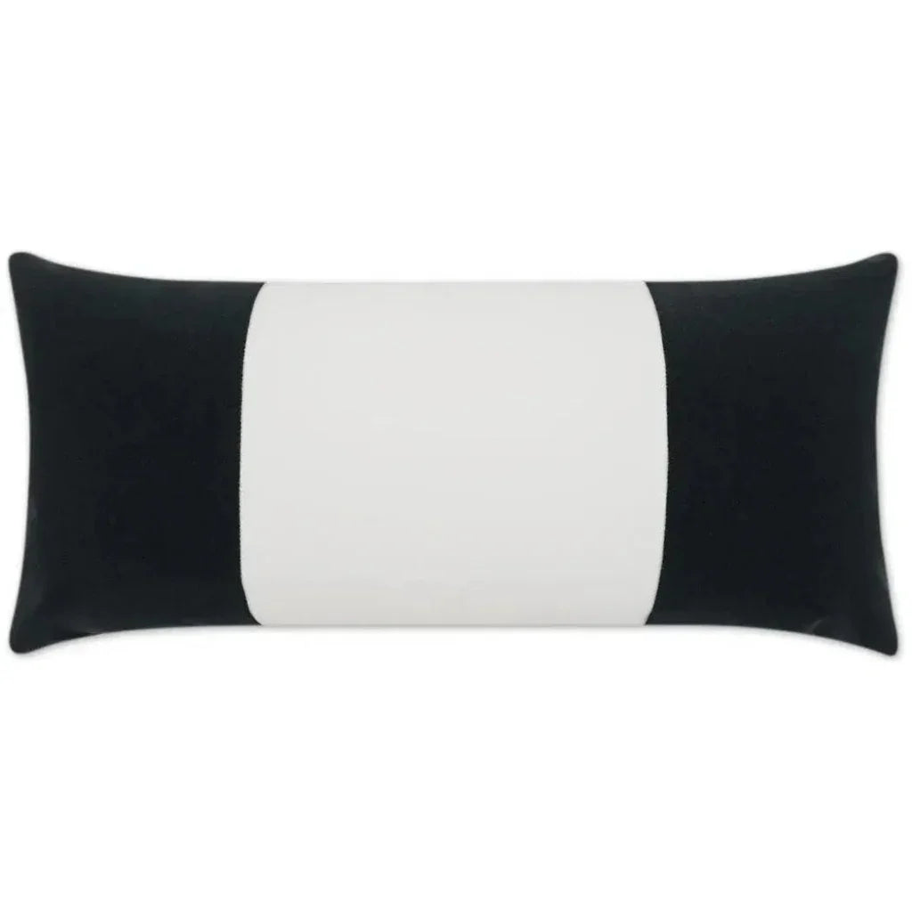 Outdoor Sundance Band Lumbar Pillow - Charcoal-Outdoor Pillows-D.V. Kap-LOOMLAN