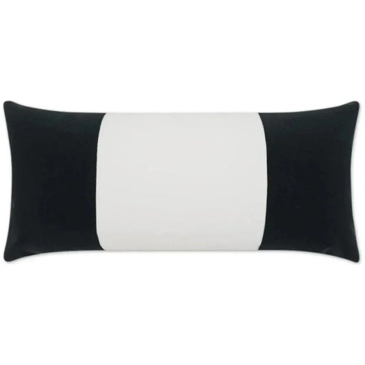 Outdoor Sundance Band Lumbar Pillow - Charcoal-Outdoor Pillows-D.V. Kap-LOOMLAN