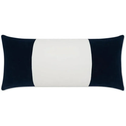 Outdoor Sundance Band Lumbar Pillow - Navy-Outdoor Pillows-D.V. Kap-LOOMLAN