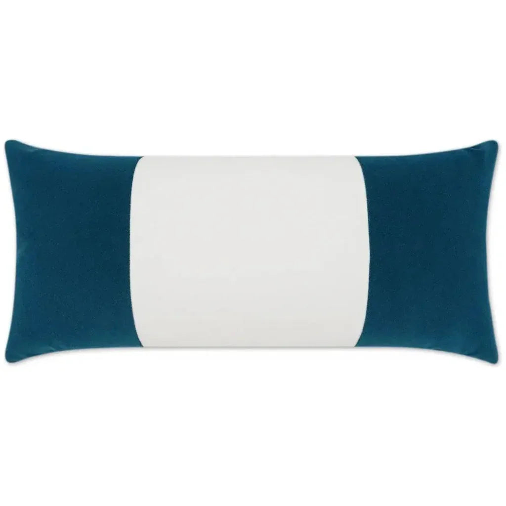 Outdoor Sundance Band Lumbar Pillow - Peacock-Outdoor Pillows-D.V. Kap-LOOMLAN