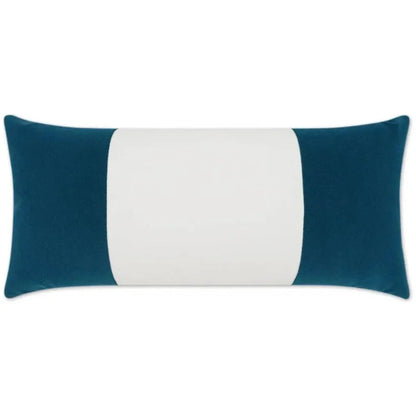 Outdoor Sundance Band Lumbar Pillow - Peacock-Outdoor Pillows-D.V. Kap-LOOMLAN
