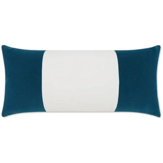 Outdoor Sundance Band Lumbar Pillow - Peacock-Outdoor Pillows-D.V. Kap-LOOMLAN