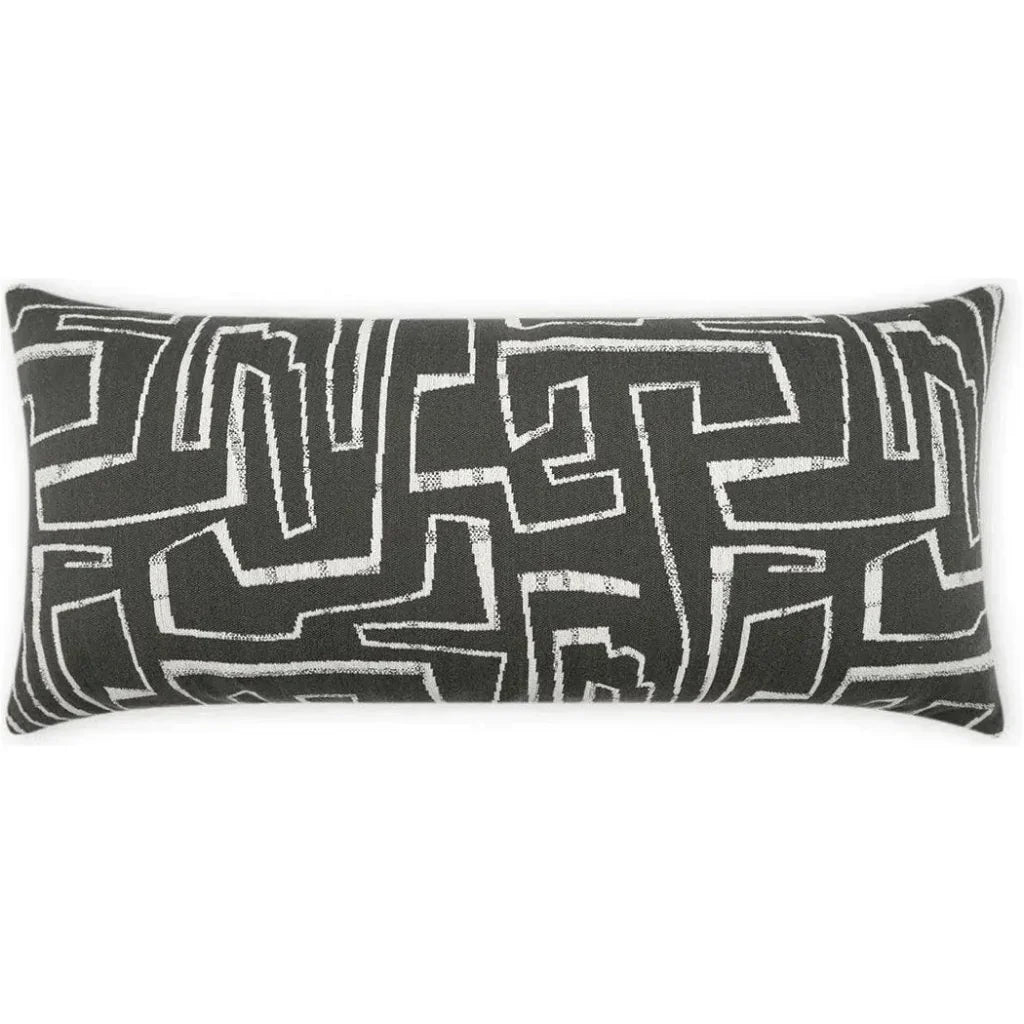 Outdoor Theon Lumbar Pillow - Onyx-Outdoor Pillows-D.V. Kap-LOOMLAN