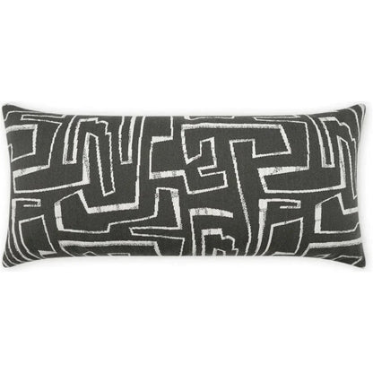 Outdoor Theon Lumbar Pillow - Onyx-Outdoor Pillows-D.V. Kap-LOOMLAN