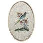 Oval Antiqued Mirrored Bird Canvas Art