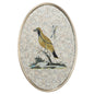 Oval Antiqued Mirrored Bird Canvas Art