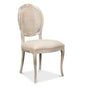 Oval Cane Back Armless Side Chair 2PC - LOOMLAN - Sarreid - Accent Chairs