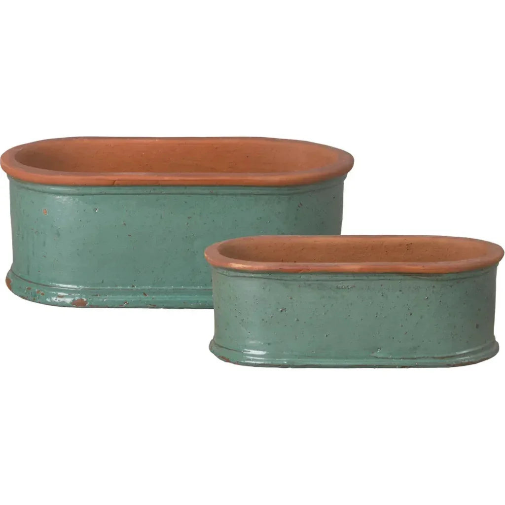 Oval Window Box Ceramic Planter - LOOMLAN - Emissary - Planters