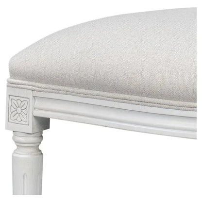 Oval Wood White Armless Side Chair 2PC - LOOMLAN - Sarreid - Accent Chairs