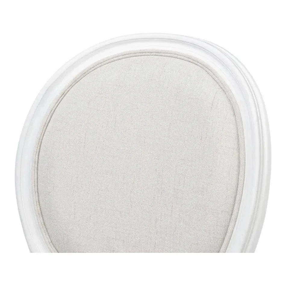 Oval Wood White Armless Side Chair 2PC - LOOMLAN - Sarreid - Accent Chairs