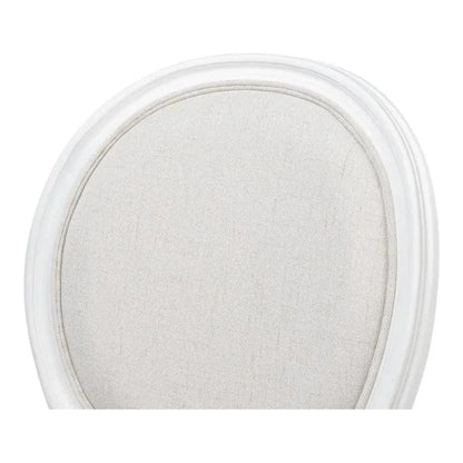 Oval Wood White Armless Side Chair 2PC - LOOMLAN - Sarreid - Accent Chairs