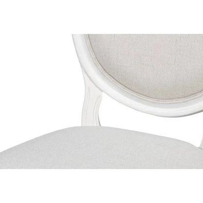 Oval Wood White Armless Side Chair 2PC - LOOMLAN - Sarreid - Accent Chairs