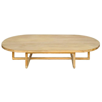 Ovaline Natural Wooden Coffee Table - LOOMLAN - Artesia - Coffee Tables