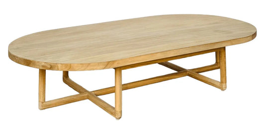 Ovaline Natural Wooden Coffee Table - LOOMLAN - Artesia - Coffee Tables