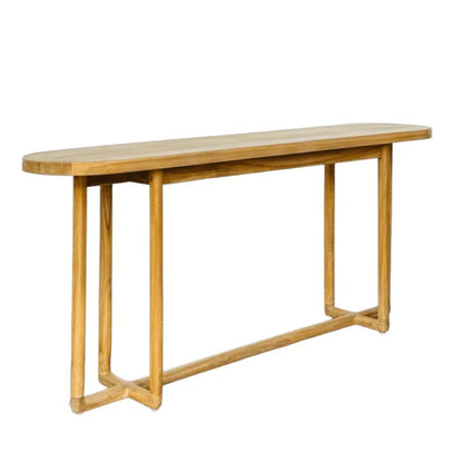 Ovaline Natural Wooden Console Table
