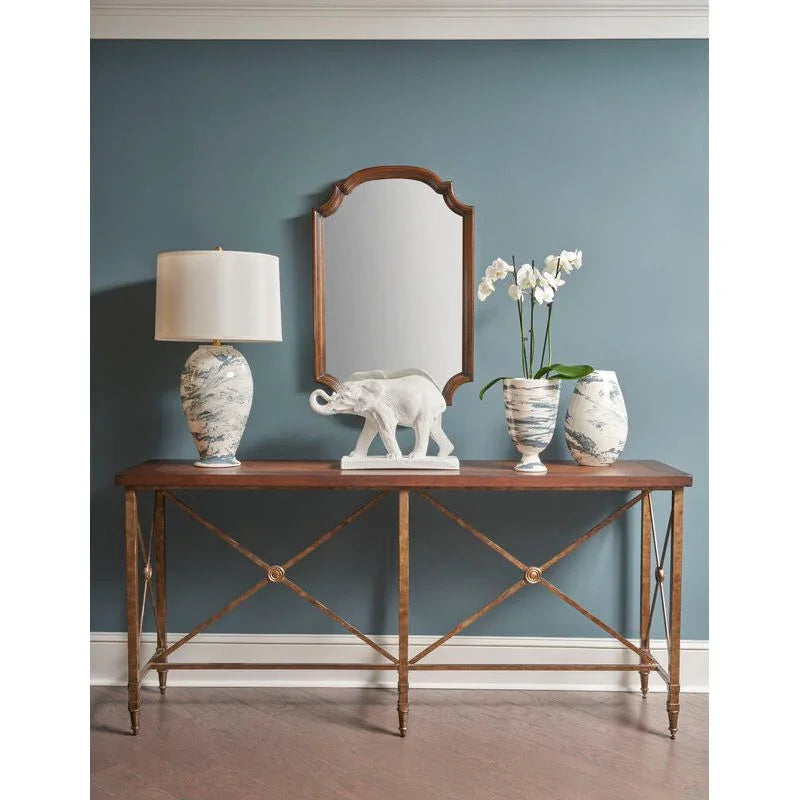 Overland Antique Gold Metal Based Console Table - LOOMLAN - Chelsea House - Console Tables
