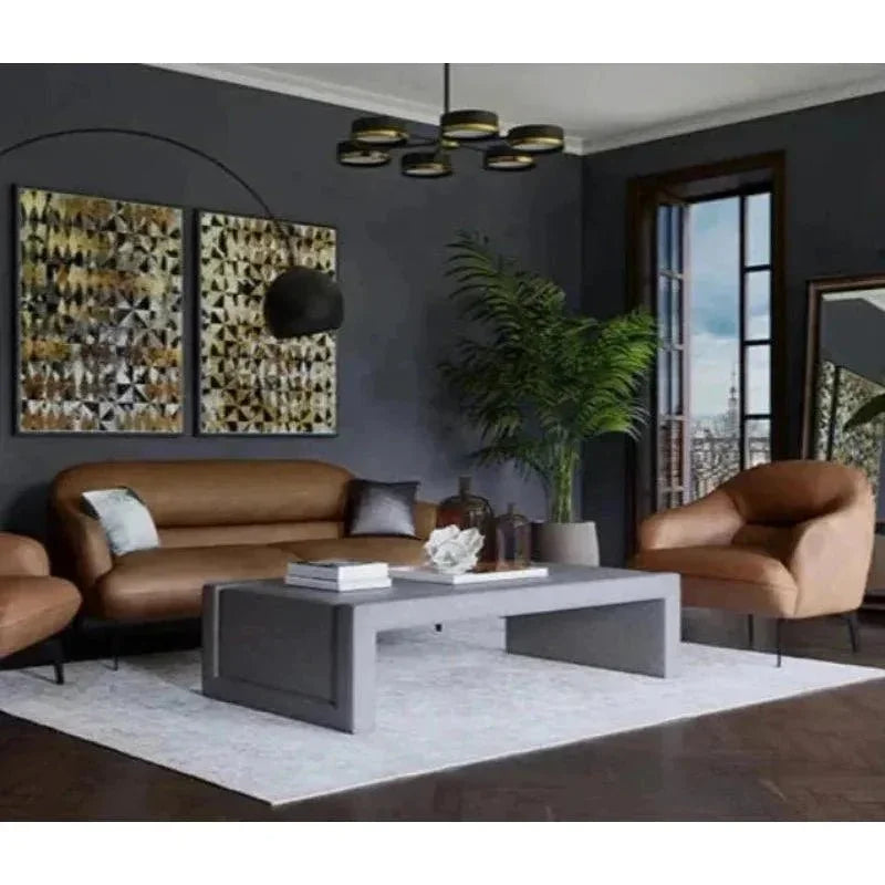 Overprint 2PC Luxe Art Gold Leaf Accents-Metal Wall Art-SUNPAN-LOOMLAN