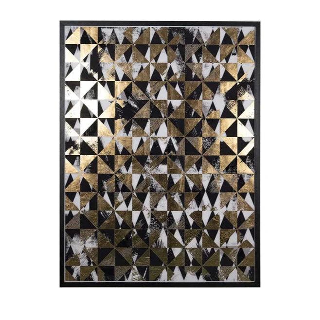 Overprint 2PC Luxe Art Gold Leaf Accents-Metal Wall Art-SUNPAN-LOOMLAN