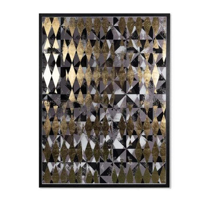 Overprint 2PC Luxe Art Gold Leaf Accents-Metal Wall Art-SUNPAN-LOOMLAN