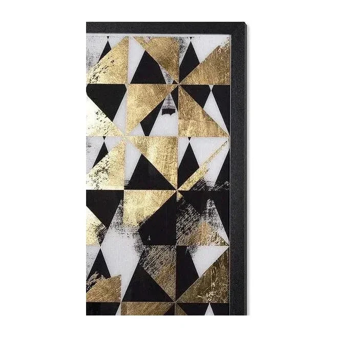 Overprint 2PC Luxe Art Gold Leaf Accents-Metal Wall Art-SUNPAN-LOOMLAN