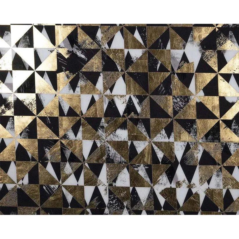 Overprint 2PC Luxe Art Gold Leaf Accents-Metal Wall Art-SUNPAN-LOOMLAN