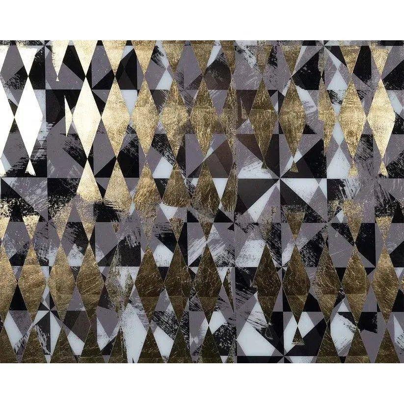 Overprint 2PC Luxe Art Gold Leaf Accents-Metal Wall Art-SUNPAN-LOOMLAN