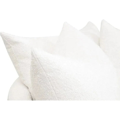 Oversized White Boucle Swivel Chair & A Half - LOOMLAN - Essentials For Living - Club Chairs