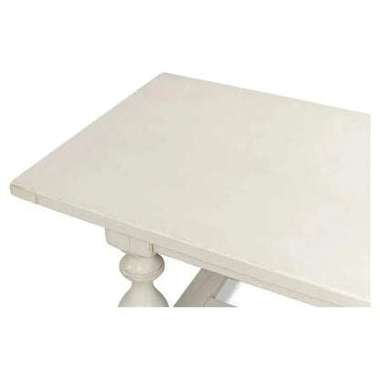 Owen Antique White Dining Table Seats 8 Reclaimed Wood-Dining Tables-Sarreid-LOOMLAN