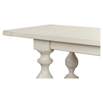 Owen Antique White Dining Table Seats 8 Reclaimed Wood-Dining Tables-Sarreid-LOOMLAN