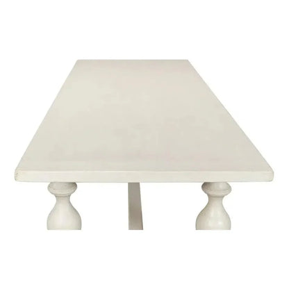 Owen Antique White Dining Table Seats 8 Reclaimed Wood-Dining Tables-Sarreid-LOOMLAN