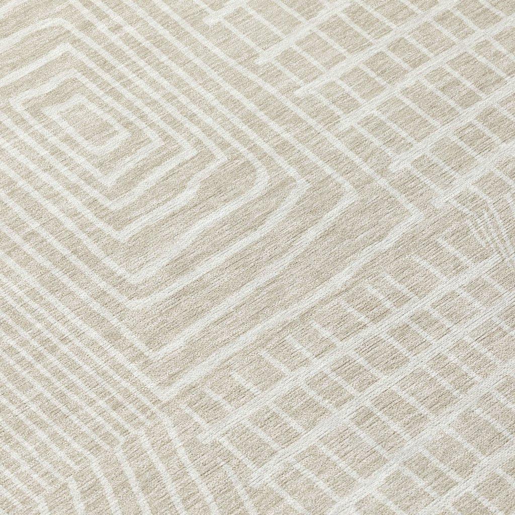 Owen Beige Washable Indoor-Outdoor Rug-Outdoor Rugs-LOOMLAN Rugs-LOOMLAN