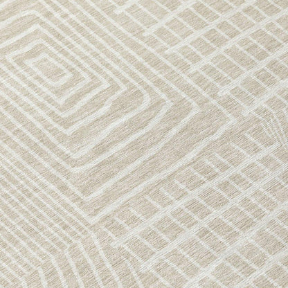 Owen Beige Washable Indoor-Outdoor Rug-Outdoor Rugs-LOOMLAN Rugs-LOOMLAN