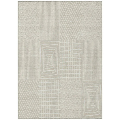 Owen Beige Washable Indoor-Outdoor Rug-Outdoor Rugs-LOOMLAN Rugs-2'6" x 3'10"-LOOMLAN