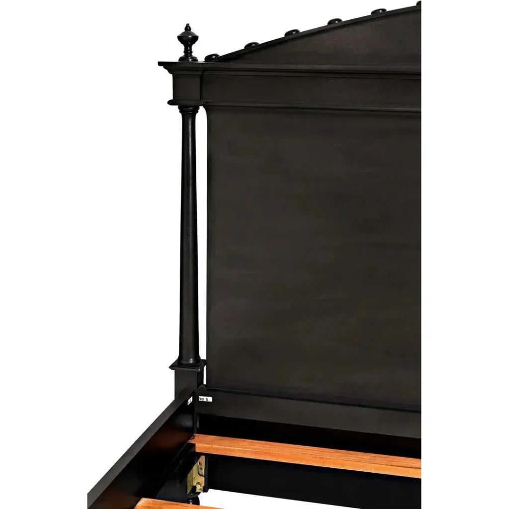 Owen Black Wooden Bed Frame - LOOMLAN - Noir - Beds