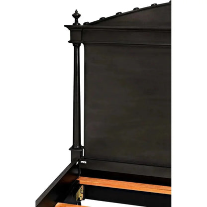 Owen Black Wooden Bed Frame - LOOMLAN - Noir - Beds