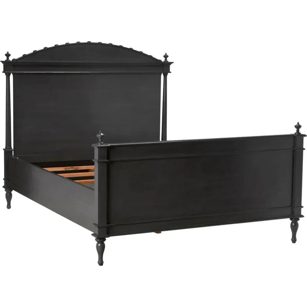 Owen Black Wooden Bed Frame - LOOMLAN - Noir - Beds