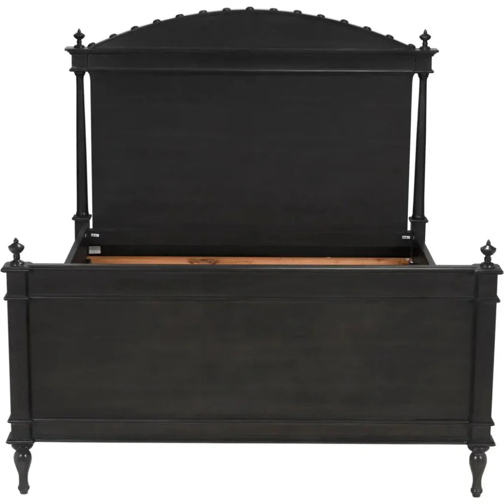 Owen Black Wooden Bed Frame - LOOMLAN - Noir - Beds