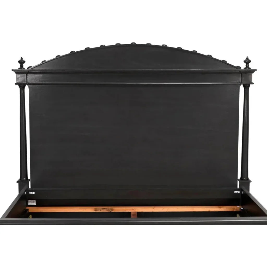 Owen Black Wooden Bed Frame - LOOMLAN - Noir - Beds