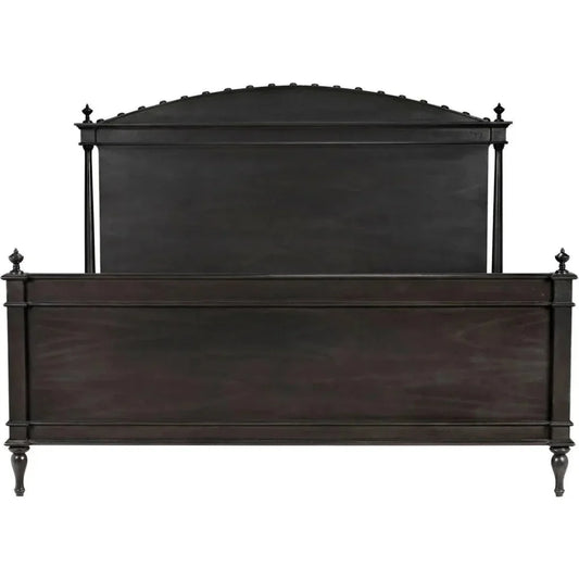 Owen Black Wooden Bed Frame - LOOMLAN - Noir - Beds