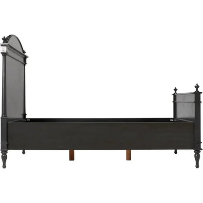 Owen Black Wooden Bed Frame - LOOMLAN - Noir - Beds