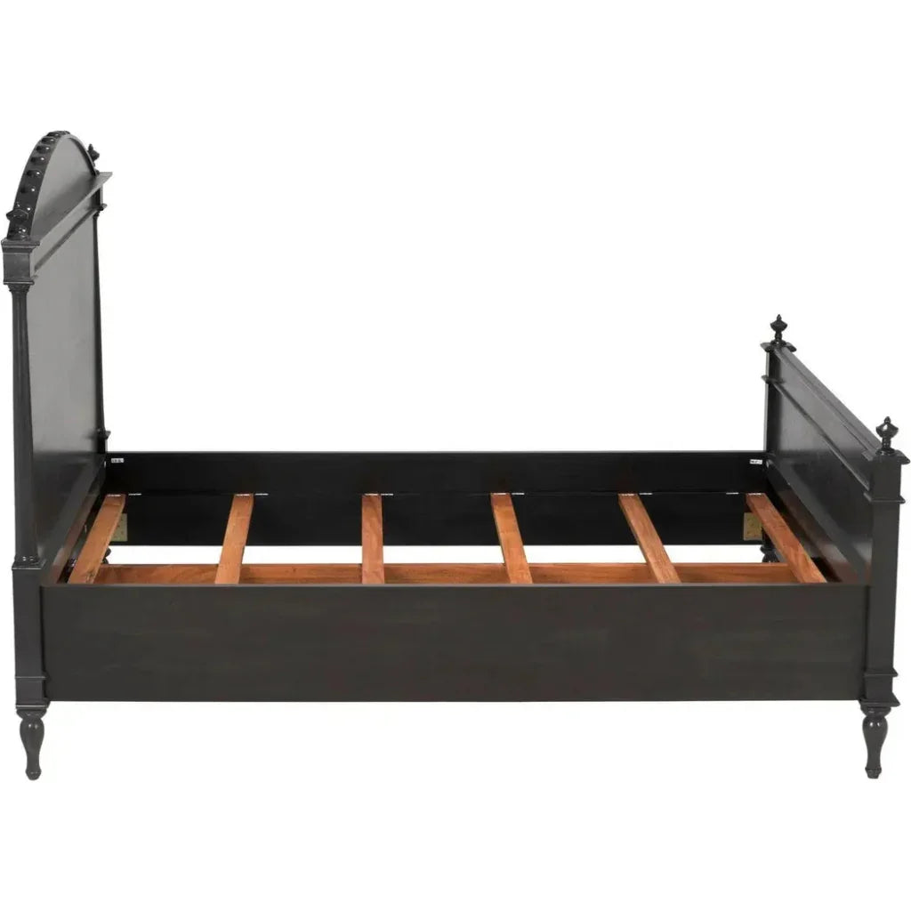 Owen Black Wooden Bed Frame - LOOMLAN - Noir - Beds