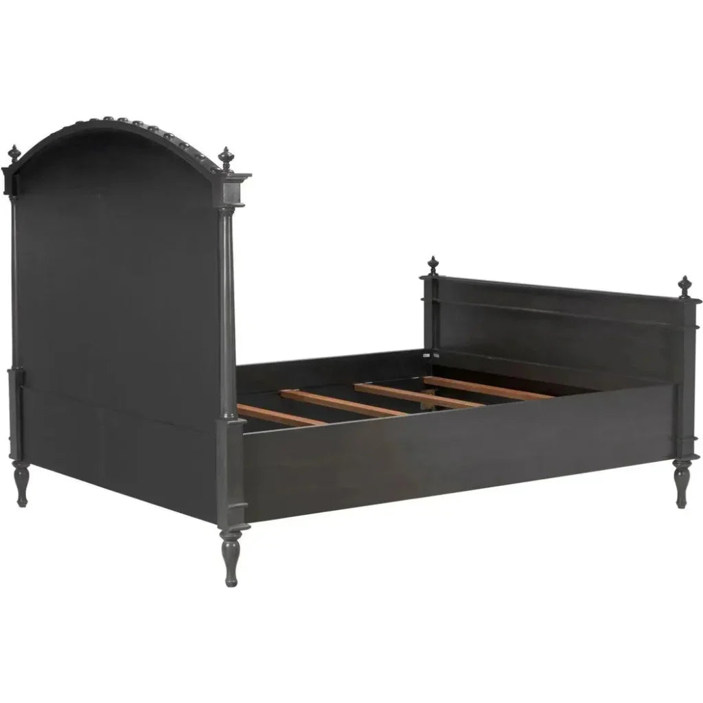 Owen Black Wooden Bed Frame - LOOMLAN - Noir - Beds