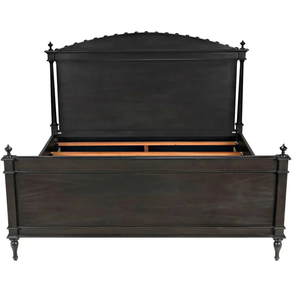Owen Black Wooden Bed Frame - LOOMLAN - Noir - Beds