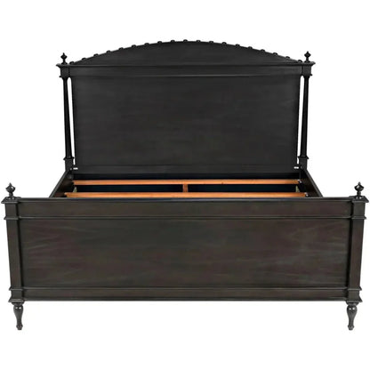 Owen Black Wooden Bed Frame - LOOMLAN - Noir - Beds