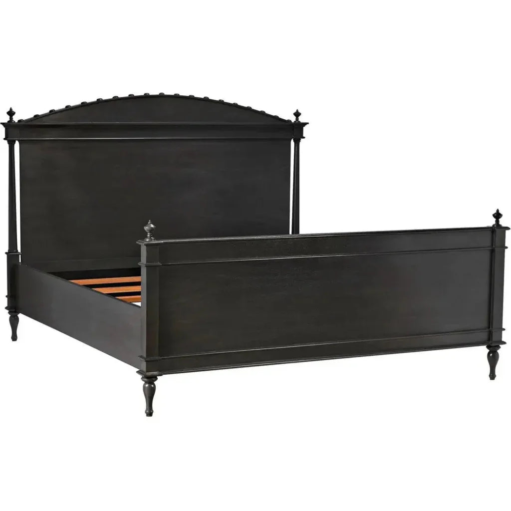Owen Black Wooden Bed Frame - LOOMLAN - Noir - Beds