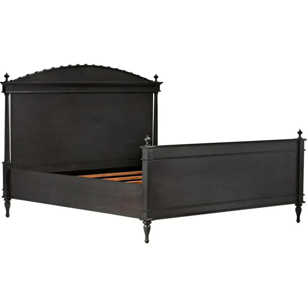 Owen Black Wooden Bed Frame - LOOMLAN - Noir - Beds