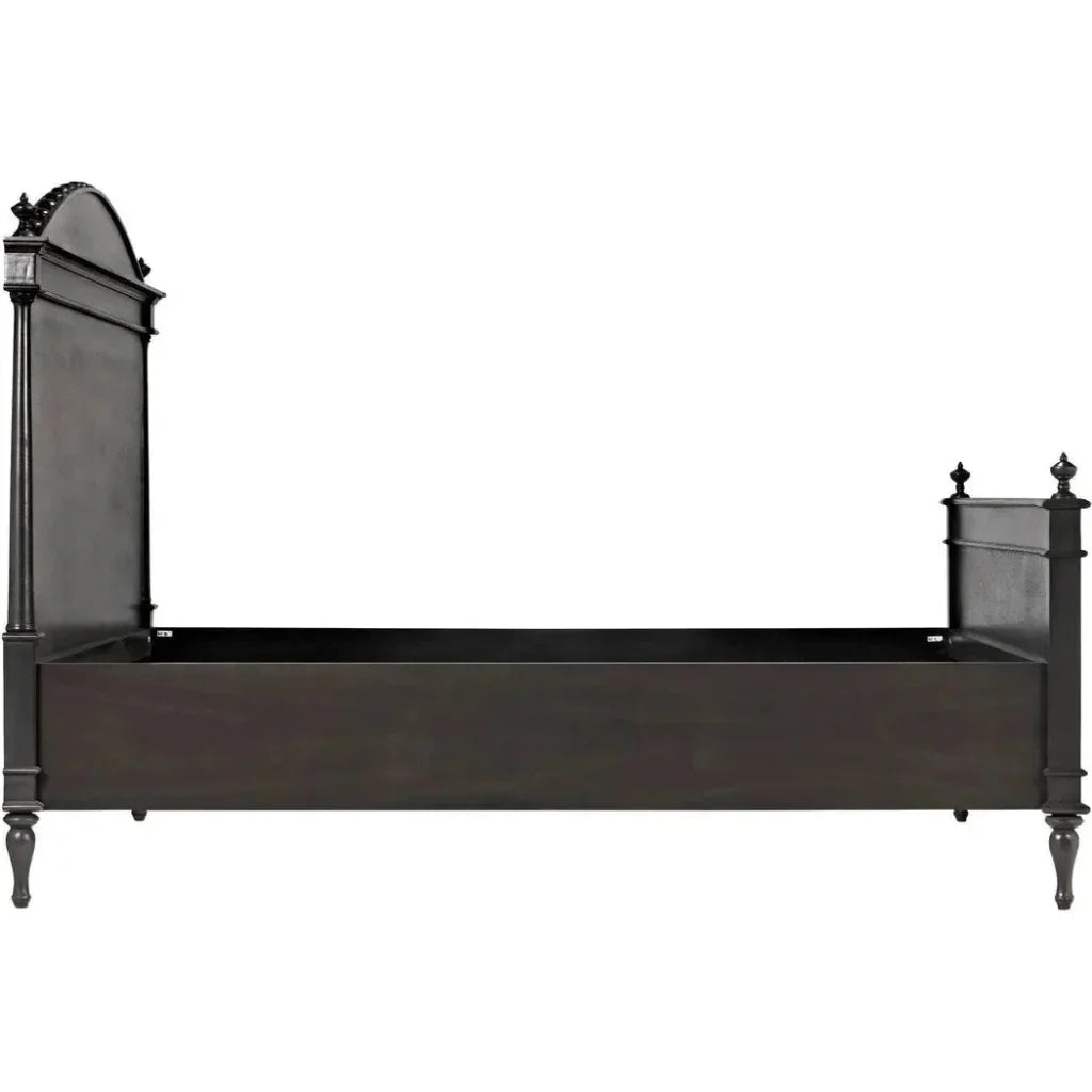 Owen Black Wooden Bed Frame - LOOMLAN - Noir - Beds