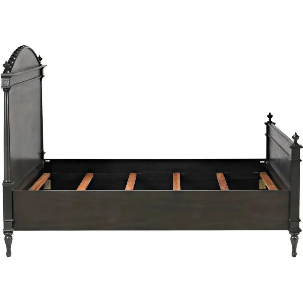 Owen Black Wooden Bed Frame - LOOMLAN - Noir - Beds